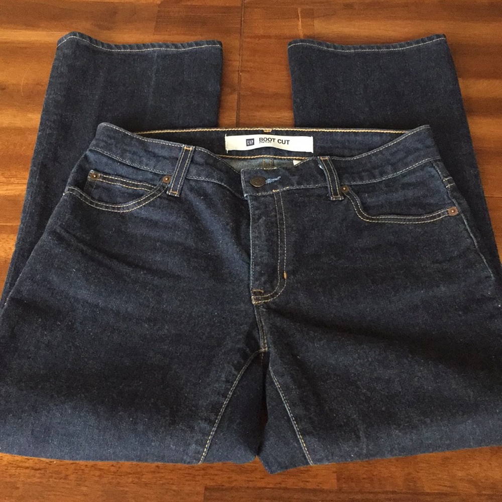 Gap Jeans Dark Ankle Bootcut Stretch
